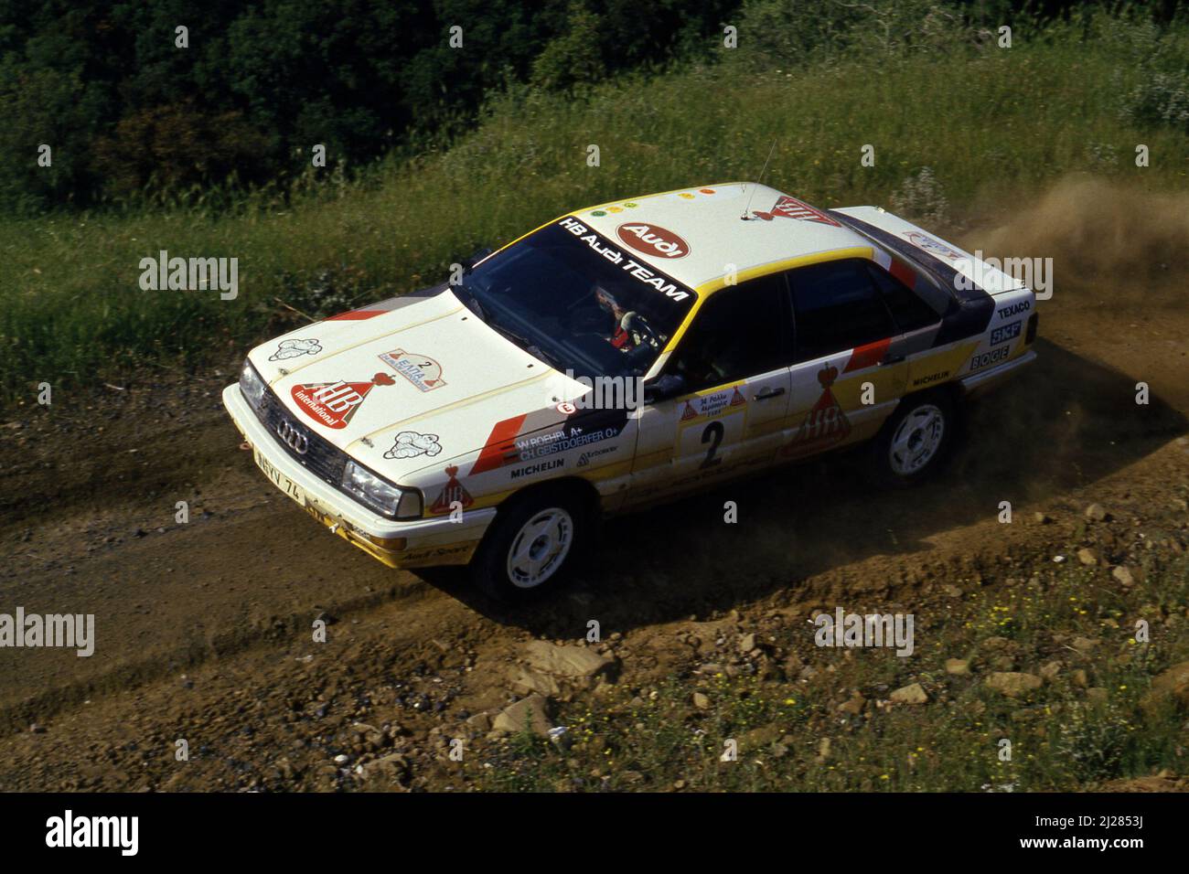 Walter Rohrl (GER) Christian Geistdorfer (GER) Audi 200 Quattro GRA Audi Sport Banque D'Images