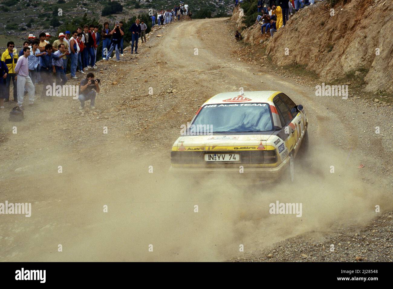 Walter Rohrl (GER) Christian Geistdorfer (GER) Audi 200 Quattro GRA Audi Sport Banque D'Images
