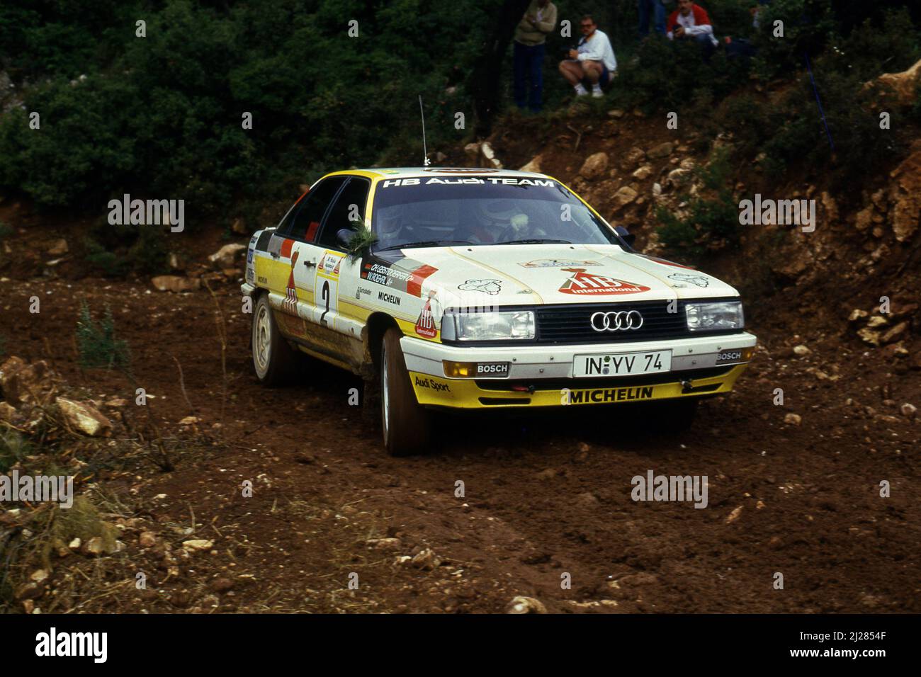 Walter Rohrl (GER) Christian Geistdorfer (GER) Audi 200 Quattro GRA Audi Sport Banque D'Images