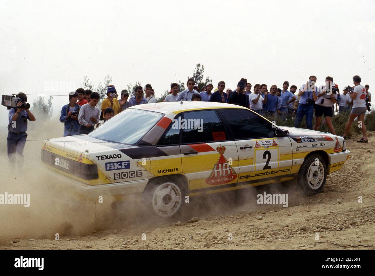 Walter Rohrl (GER) Christian Geistdorfer (GER) Audi 200 Quattro GRA Audi Sport Banque D'Images