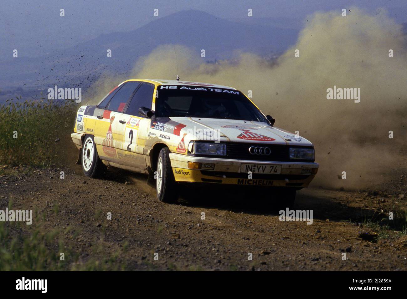 Walter Rohrl (GER) Christian Geistdorfer (GER) Audi 200 Quattro GRA Audi Sport Banque D'Images