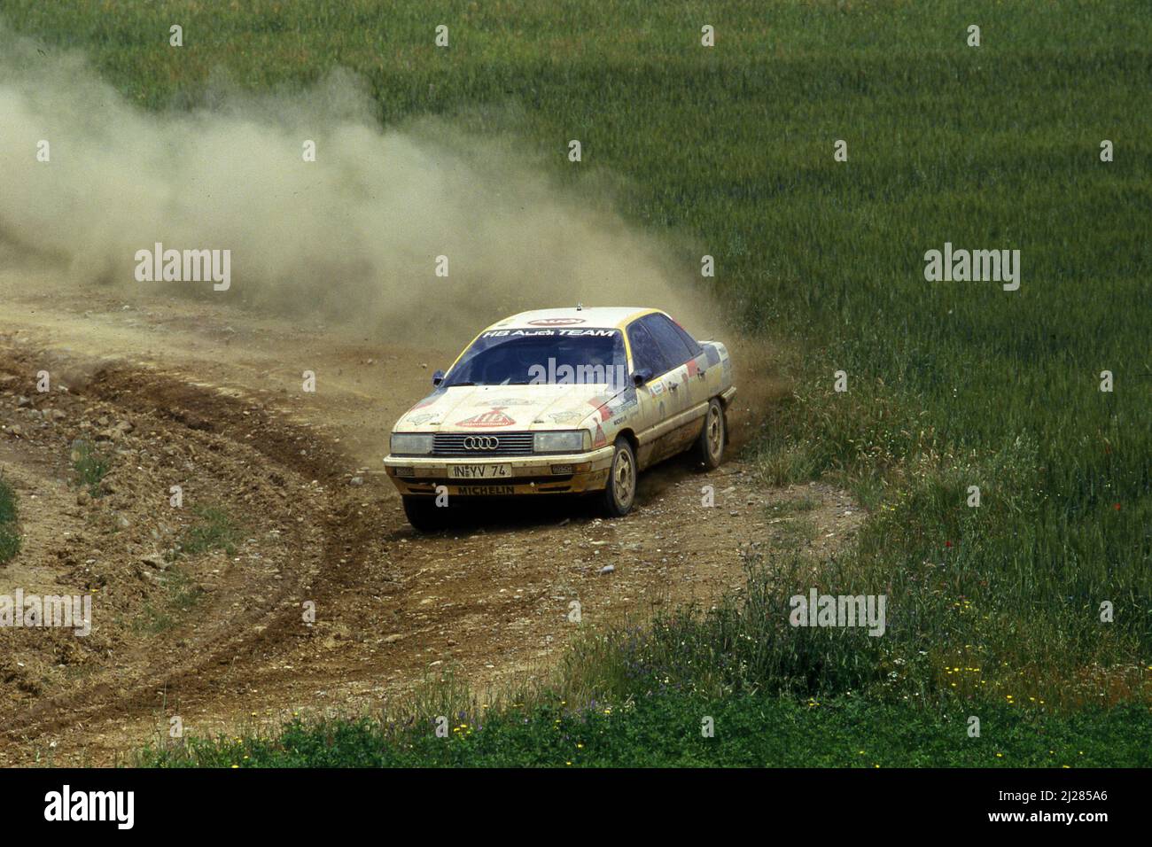 Walter Rohrl (GER) Christian Geistdorfer (GER) Audi 200 Quattro GRA Audi Sport Banque D'Images