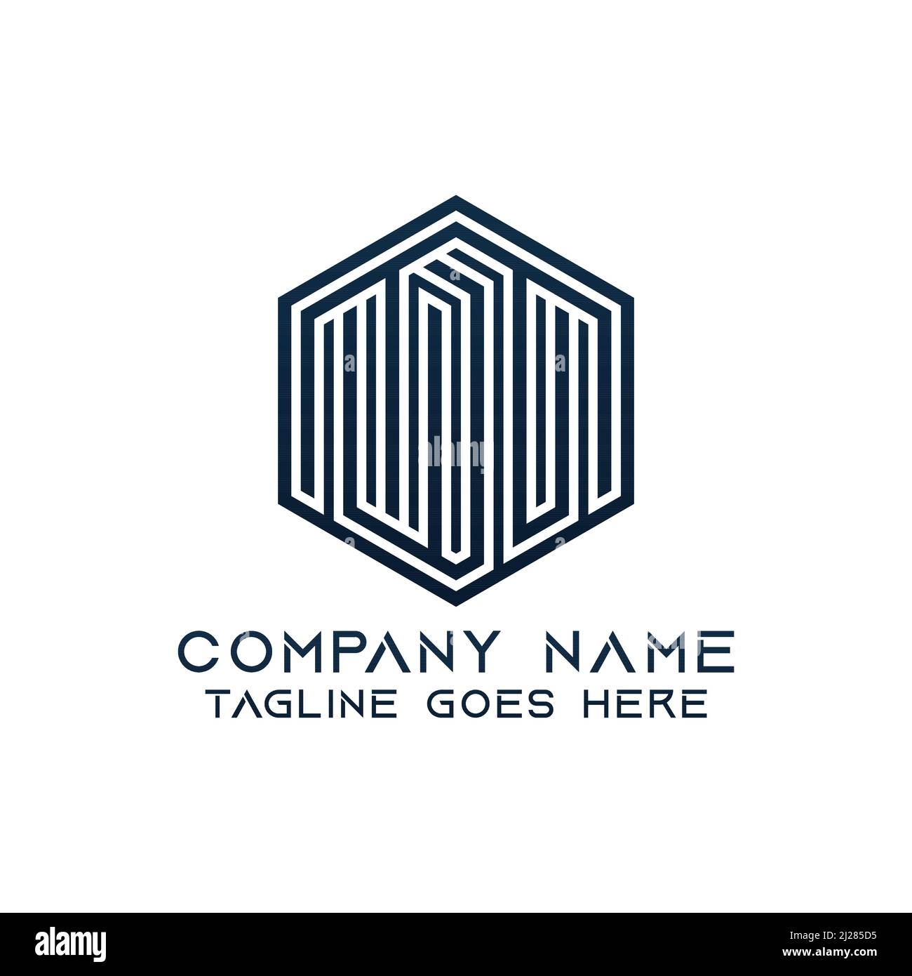 Construire le modèle de conception de logo hexagonal. Ce logo convient parfaitement à tout type d'entreprise ou d'industrie engagé dans n'importe quel domaine. Illustration de Vecteur