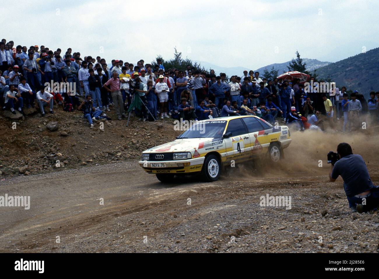 Hannu Mikkola (fin) Arne Hertz (SWE) Audi 200 Quattro GRA Audi Sport 3rd positions Banque D'Images