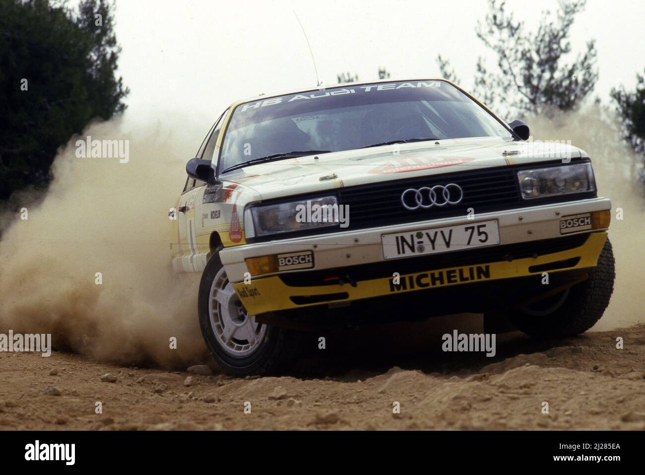 Hannu Mikkola (fin) Arne Hertz (SWE) Audi 200 Quattro GRA Audi Sport 3rd positions Banque D'Images