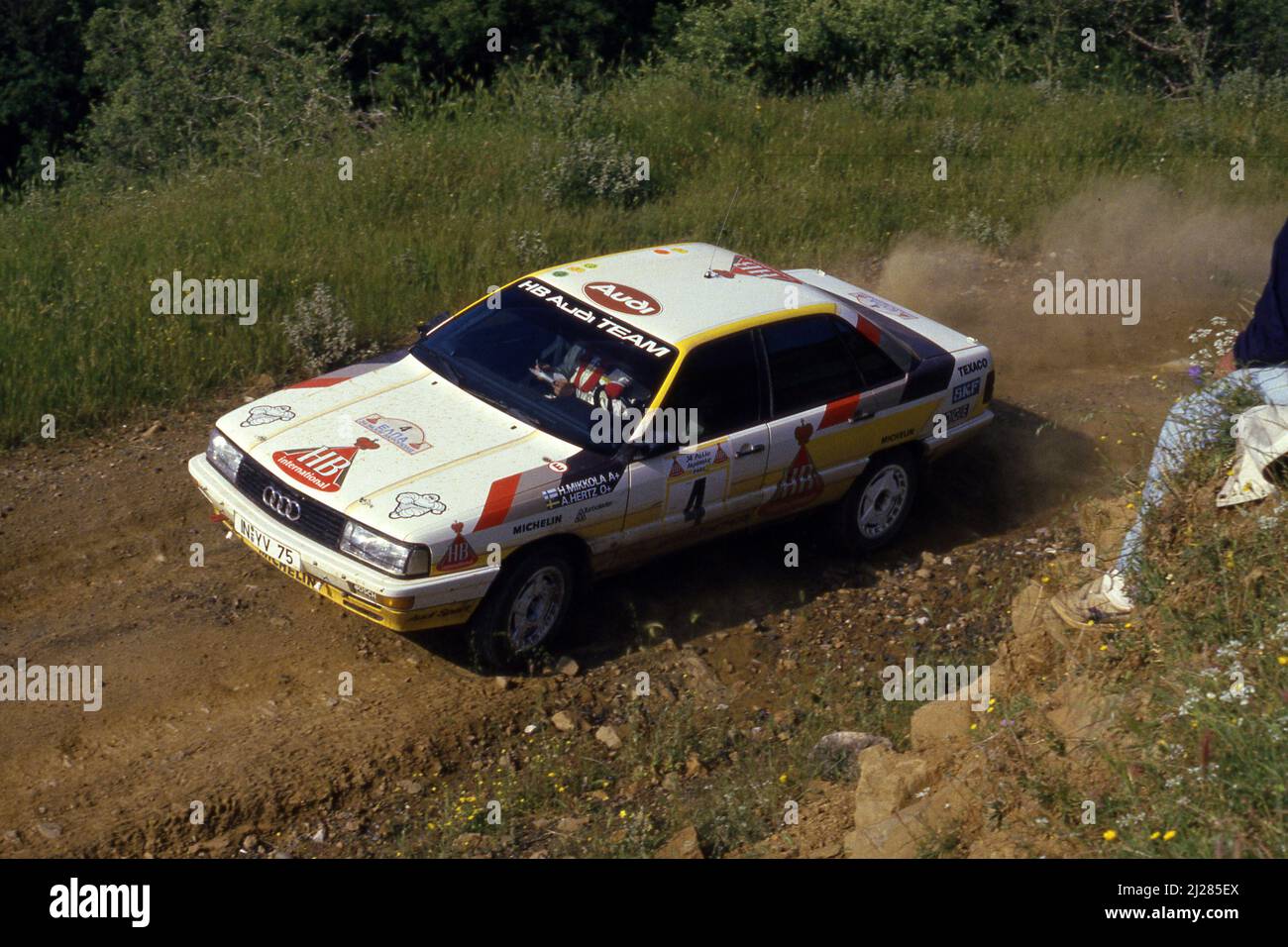 Hannu Mikkola (fin) Arne Hertz (SWE) Audi 200 Quattro GRA Audi Sport 3rd positions Banque D'Images