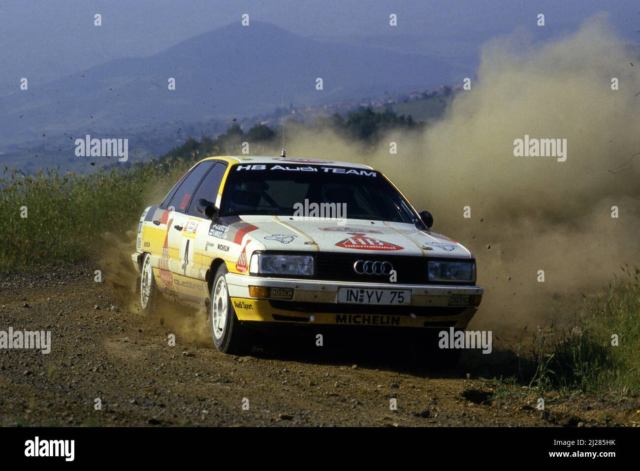 Hannu Mikkola (fin) Arne Hertz (SWE) Audi 200 Quattro GRA Audi Sport 3rd positions Banque D'Images