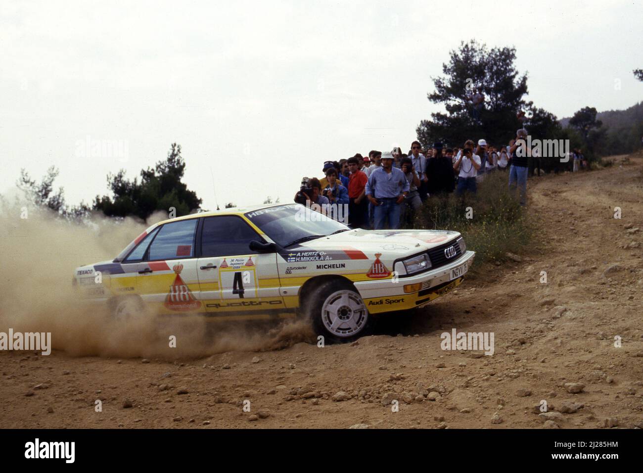 Hannu Mikkola (fin) Arne Hertz (SWE) Audi 200 Quattro GRA Audi Sport 3rd positions Banque D'Images
