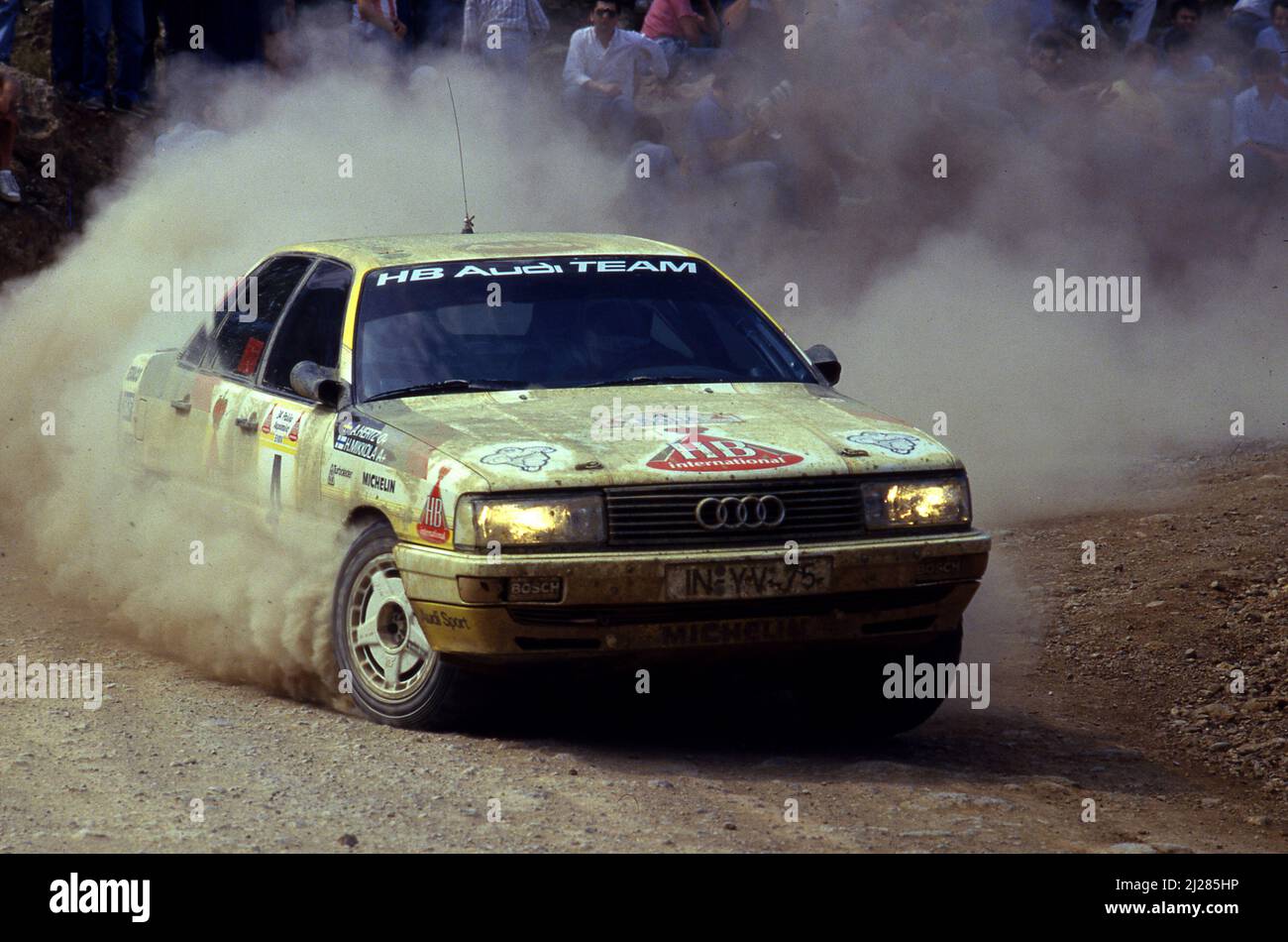 Hannu Mikkola (fin) Arne Hertz (SWE) Audi 200 Quattro GRA Audi Sport 3rd positions Banque D'Images