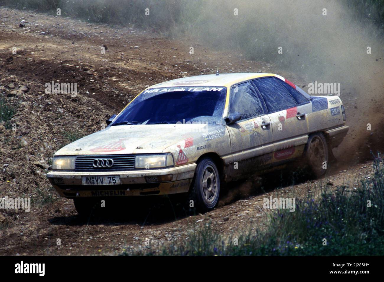 Hannu Mikkola (fin) Arne Hertz (SWE) Audi 200 Quattro GRA Audi Sport 3rd positions Banque D'Images