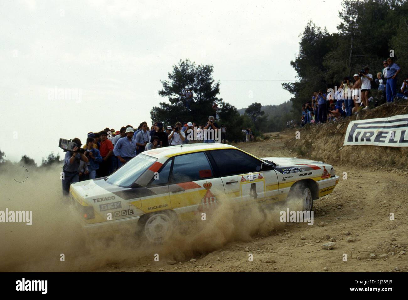 Hannu Mikkola (fin) Arne Hertz (SWE) Audi 200 Quattro GRA Audi Sport 3rd positions Banque D'Images