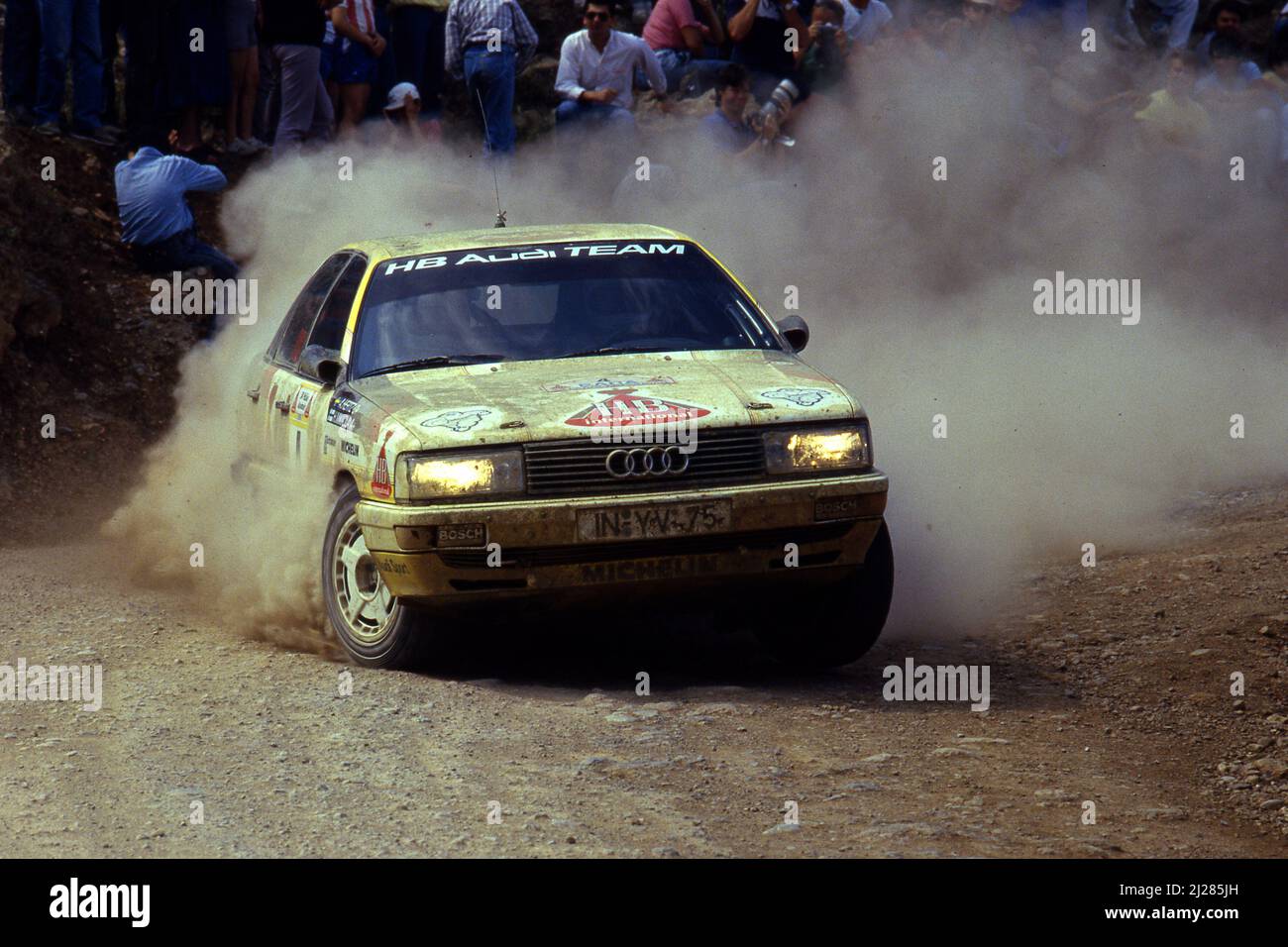 Hannu Mikkola (fin) Arne Hertz (SWE) Audi 200 Quattro GRA Audi Sport 3rd positions Banque D'Images