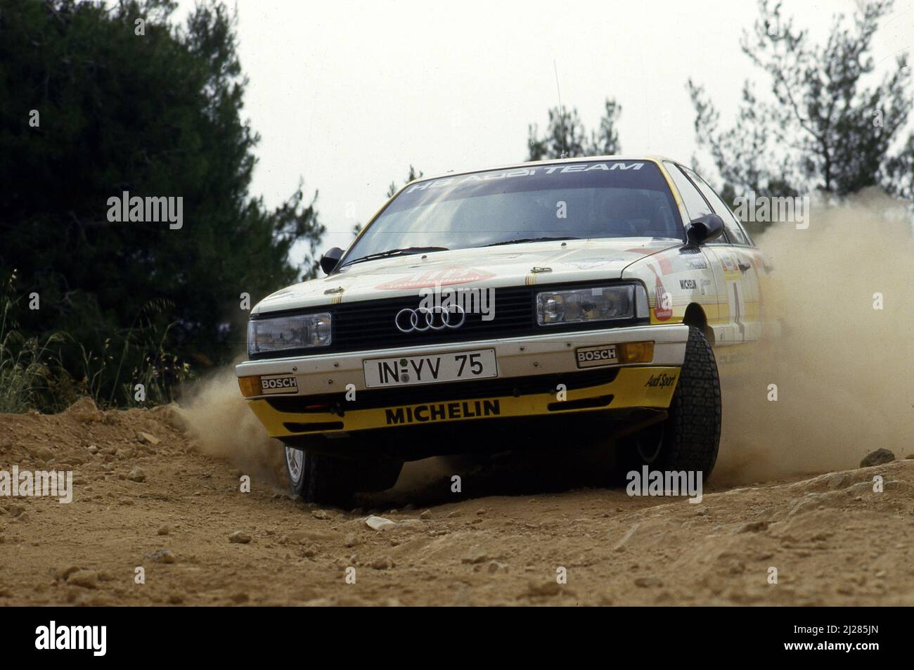 Hannu Mikkola (fin) Arne Hertz (SWE) Audi 200 Quattro GRA Audi Sport 3rd positions Banque D'Images
