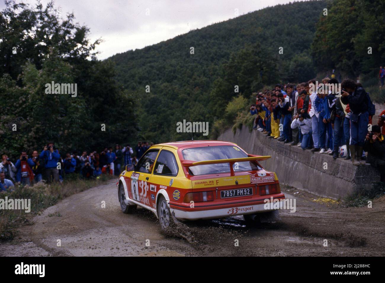 Didier Auriol (FRA) Bernard Occelli (FRA) Ford Sierra RS Cosworth GRA 33 exportation Ford France Banque D'Images