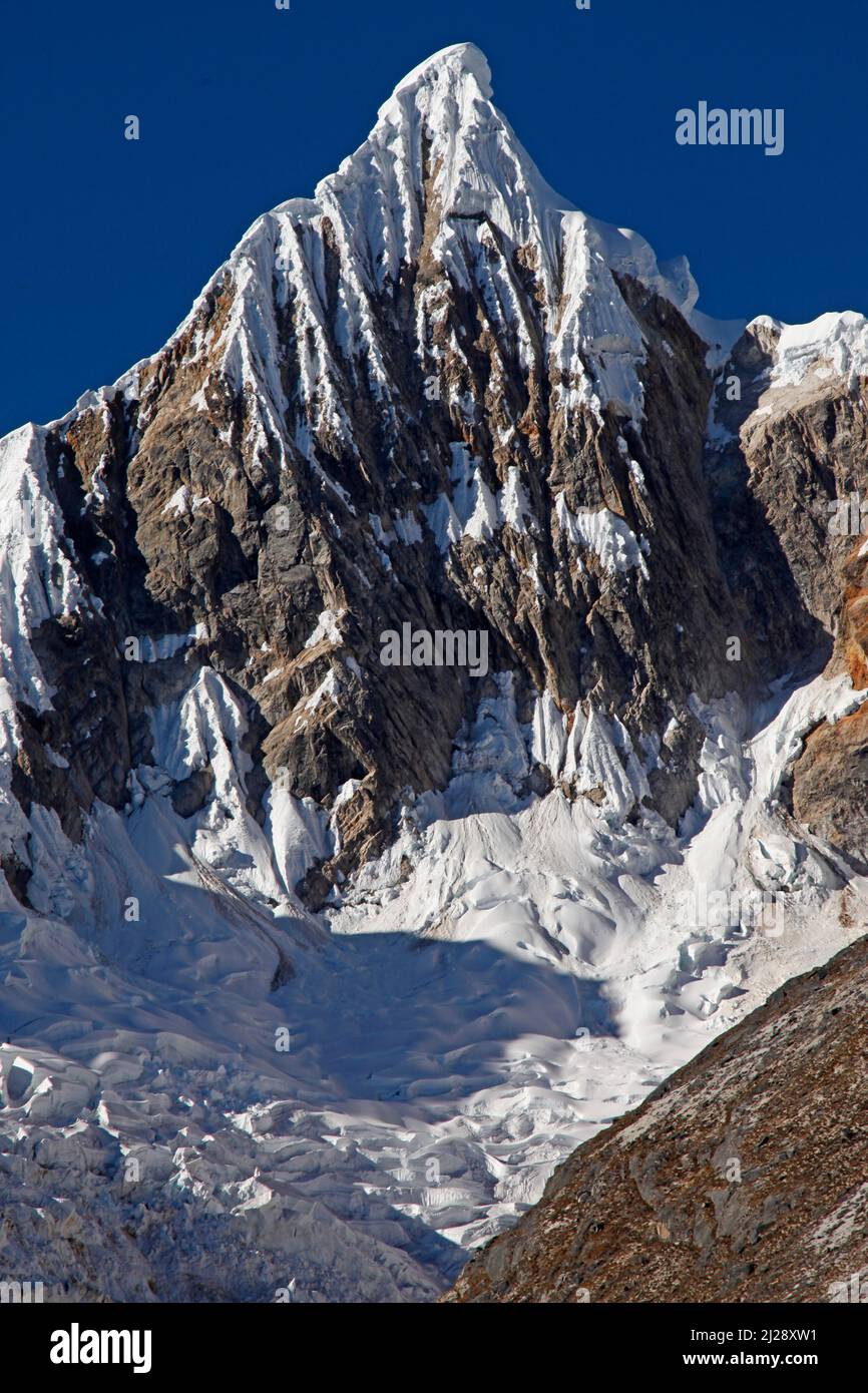 Nevado Paria, Cordillera Blanca, Pérou Banque D'Images