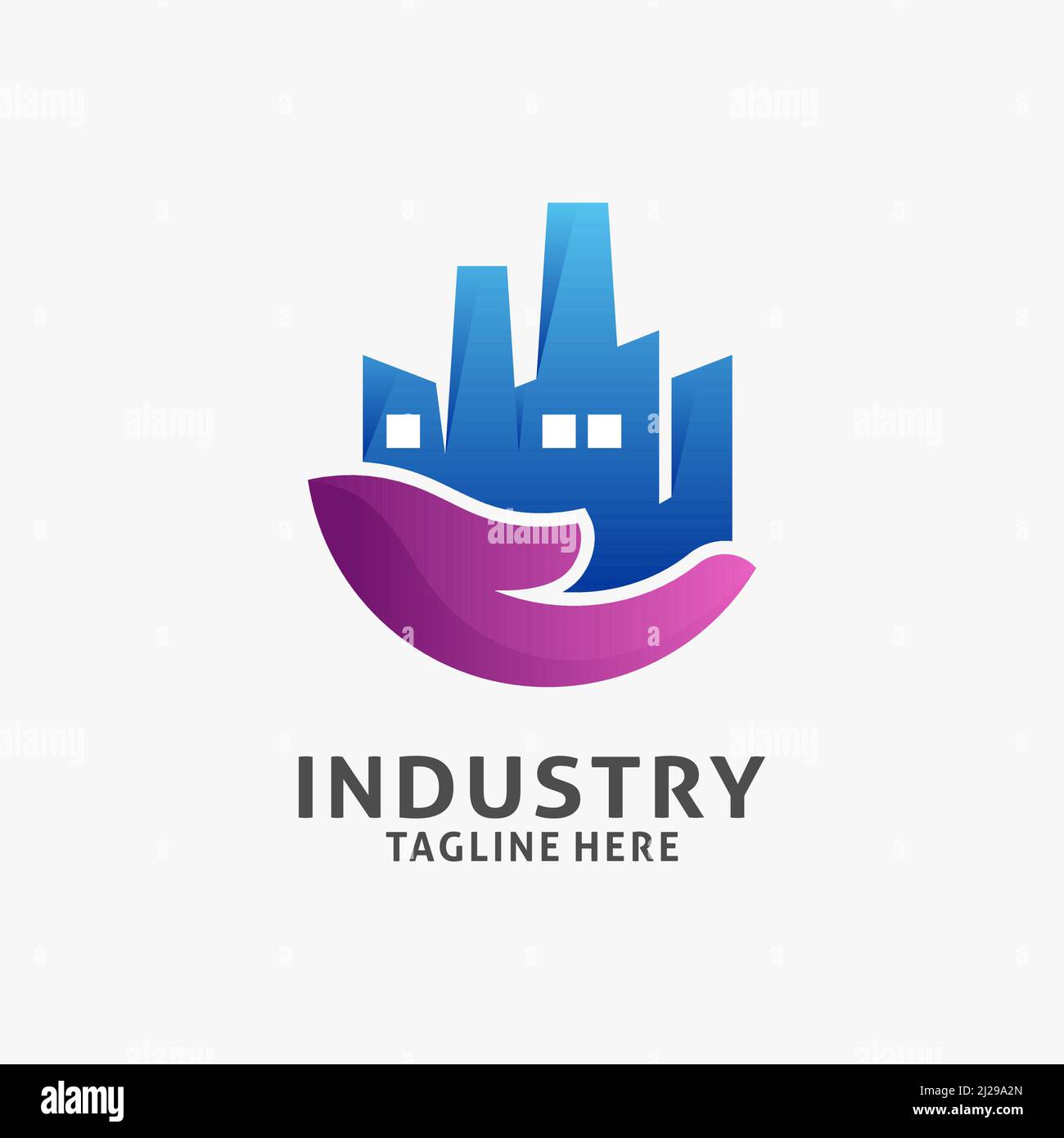Inspiration pour le design du logo de l'usine industrielle Illustration de Vecteur