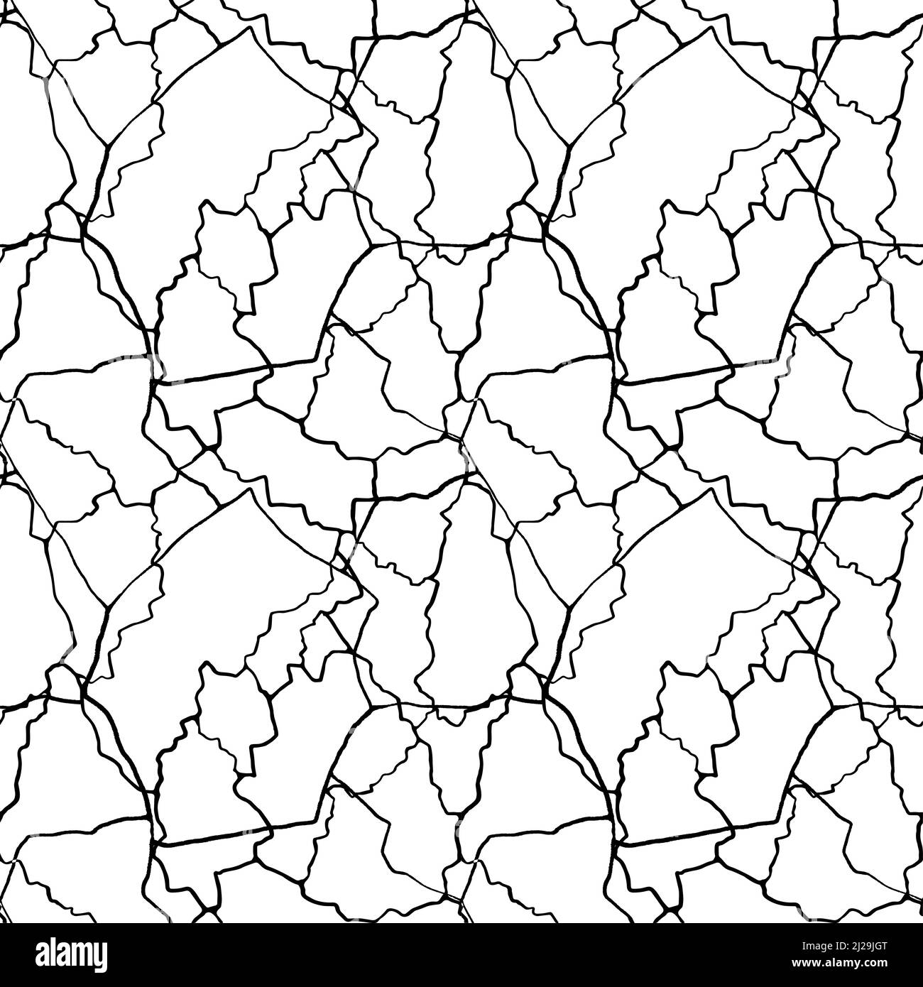 kintsugi art sans couture motif de éclats et de fragments de barbes différents avec des lignes fines. Illustration de Vecteur