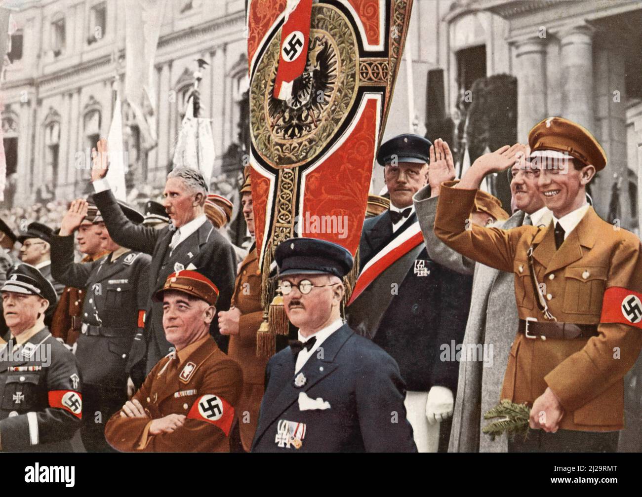 Adolf Hitler (* 20 avril 1889 à Braunau am Inn) (â€ 30 avril 1945 Berlin), chef du Parti nazi, chancelier de Reich de 1933, également Banque D'Images