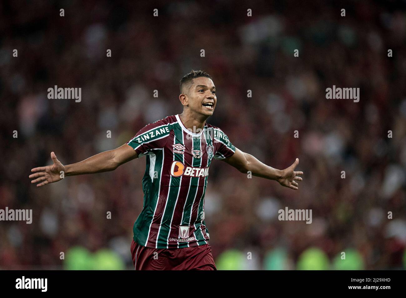 Rio de Janeiro, Brésil. 31st mars 2022. RJ - Rio de Janeiro - 03/30/2022 - CARIOCA 2022, FLAMENGO X FLUMINENSE - David Braz Fluminense joueur lors d'un match contre Flamengo au stade Maracana pour le championnat Carioca 2022. Photo: Jorge Rodrigues/AGIF crédit: AGIF/Alay Live News Banque D'Images