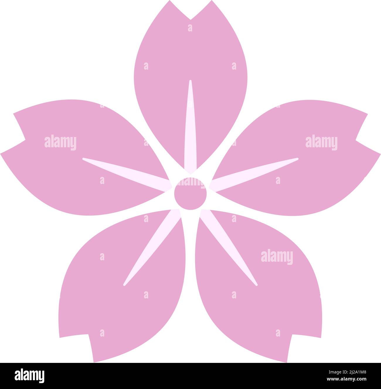 Icône de fleur de cerisier rose. Fleur du printemps. Vecteur modifiable. Illustration de Vecteur