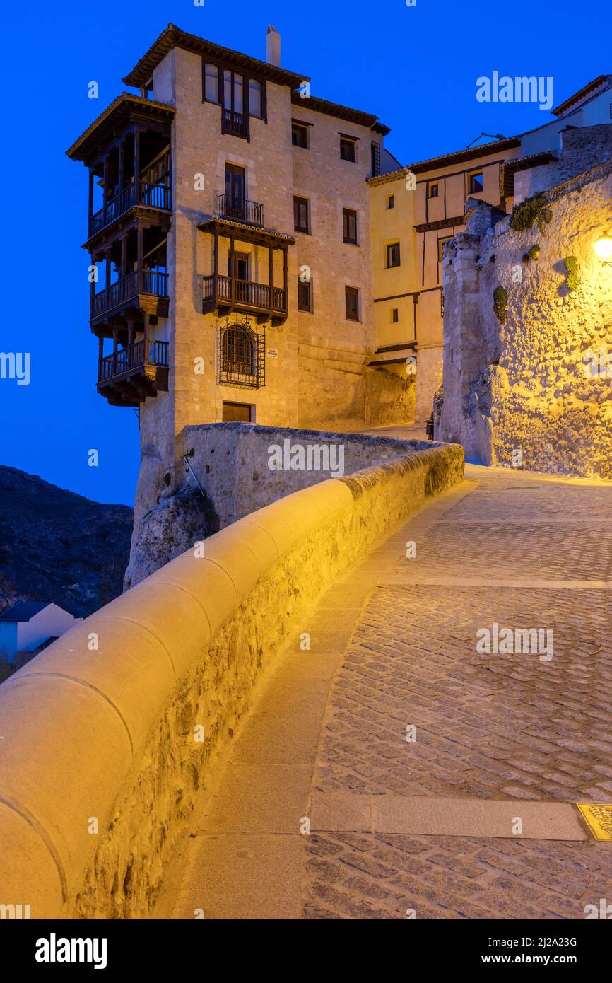 Maisons suspendues (casas colgadas), Cuenca, Castilla-la Mancha, Espagne Banque D'Images