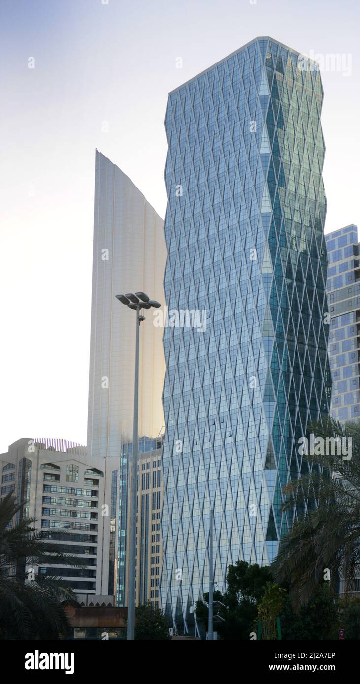 Tour Al Jazeera à Abu Dhabi, Émirats Arabes Unis. Banque D'Images