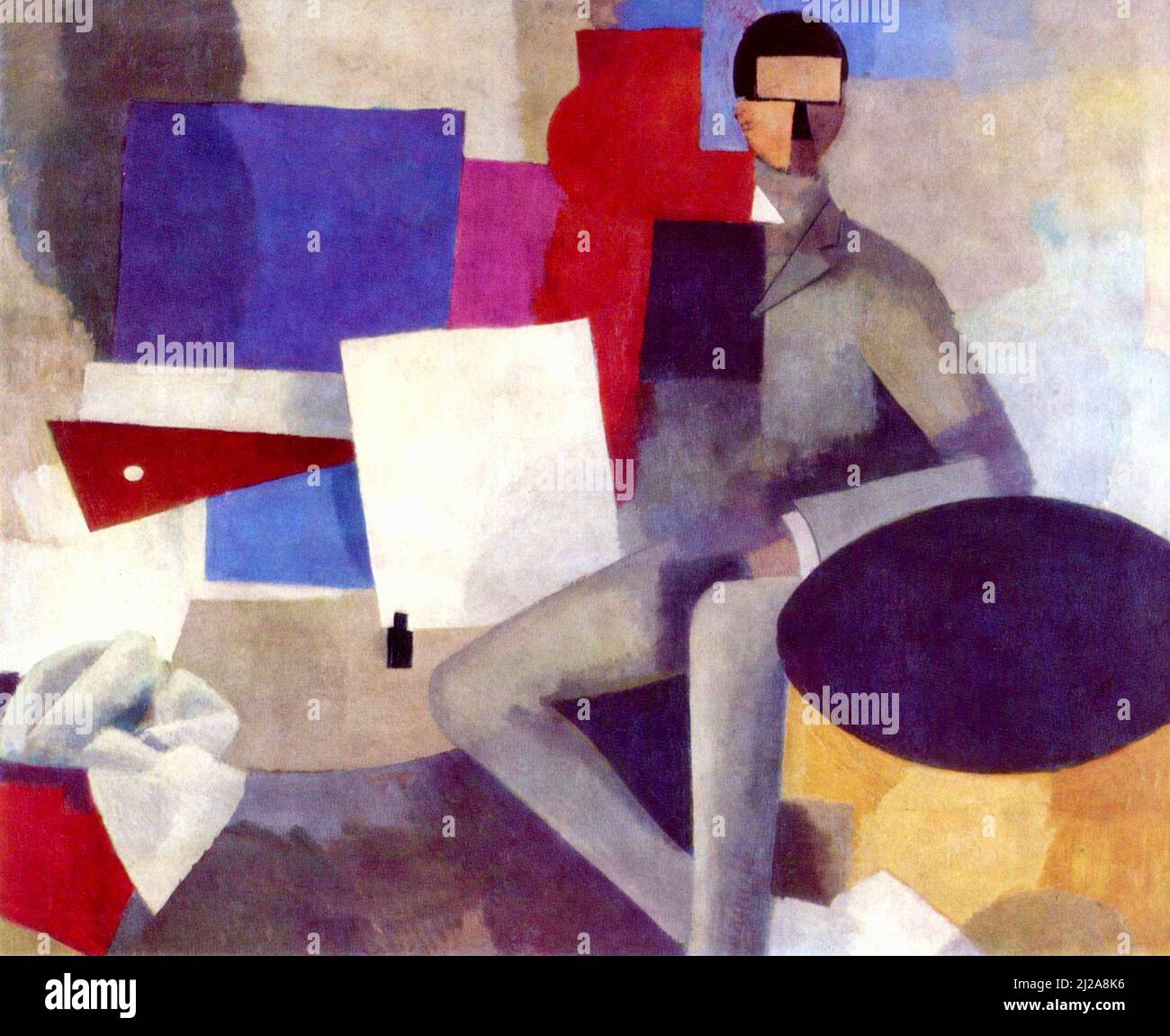 Roger de la Fresnaye - Homme assis - 1914 Banque D'Images