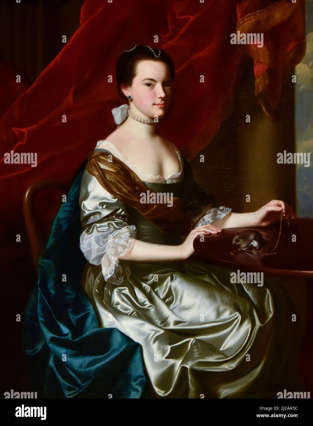 L'artiste John Singleton Copley, Mme Theodore Atkinson Jr. Frances Deering Wentworth, 1765 Banque D'Images