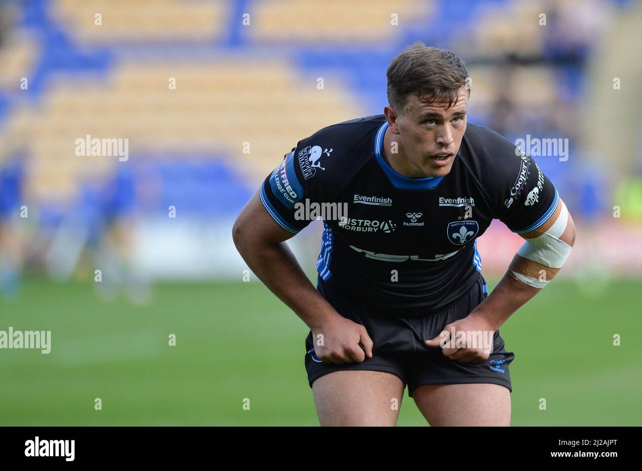Warrington, Angleterre - 27th mars 2022 - Wakefield Trinity's Jai Whitbread. Rugby League Betfred Challenge Cup Warrington Wolves vs Wakefield Trinity au Halliwell Jones Stadium, Warrington, Royaume-Uni Dean Williams Banque D'Images