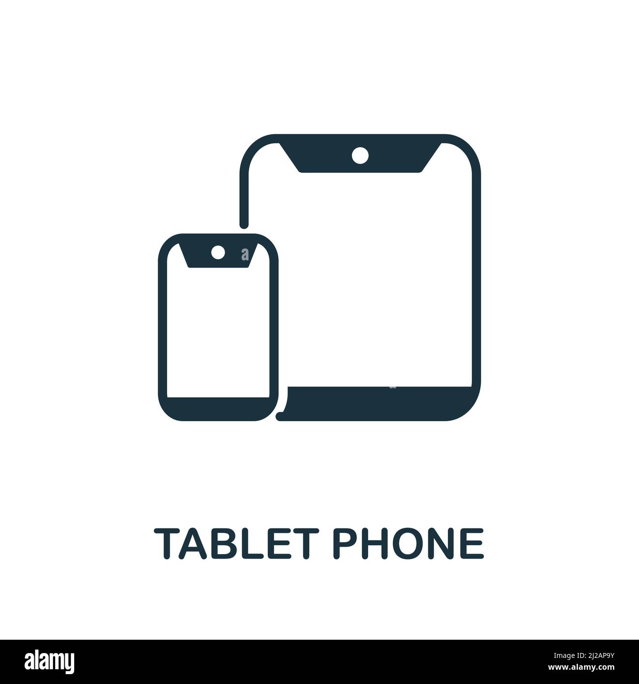 Icône du téléphone tablette. Icône monochrome simple Tablet Phone pour les modèles, la conception Web et les infographies Illustration de Vecteur