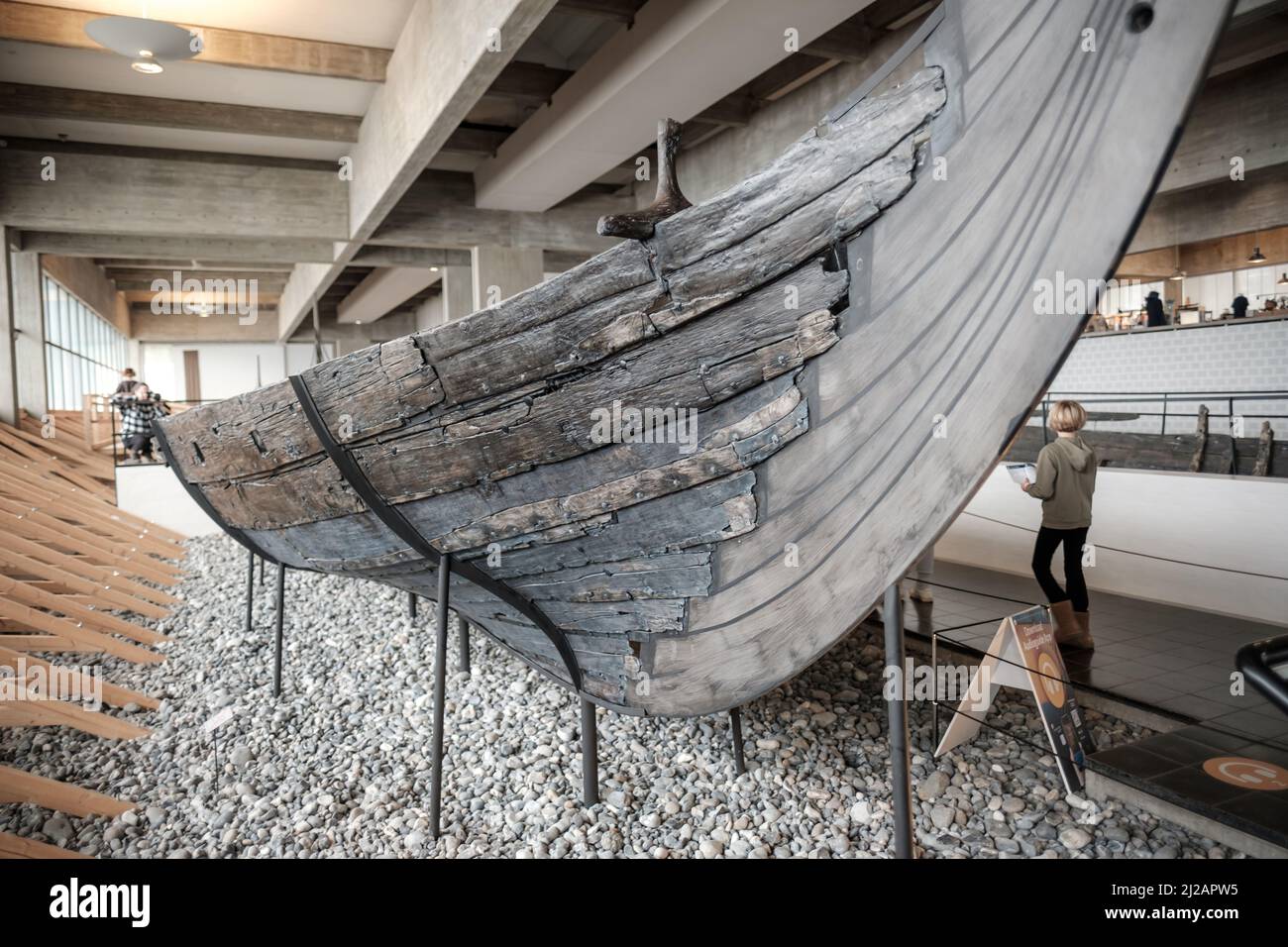Images du musée des navires vikings à Roskilde, Danemark. Banque D'Images