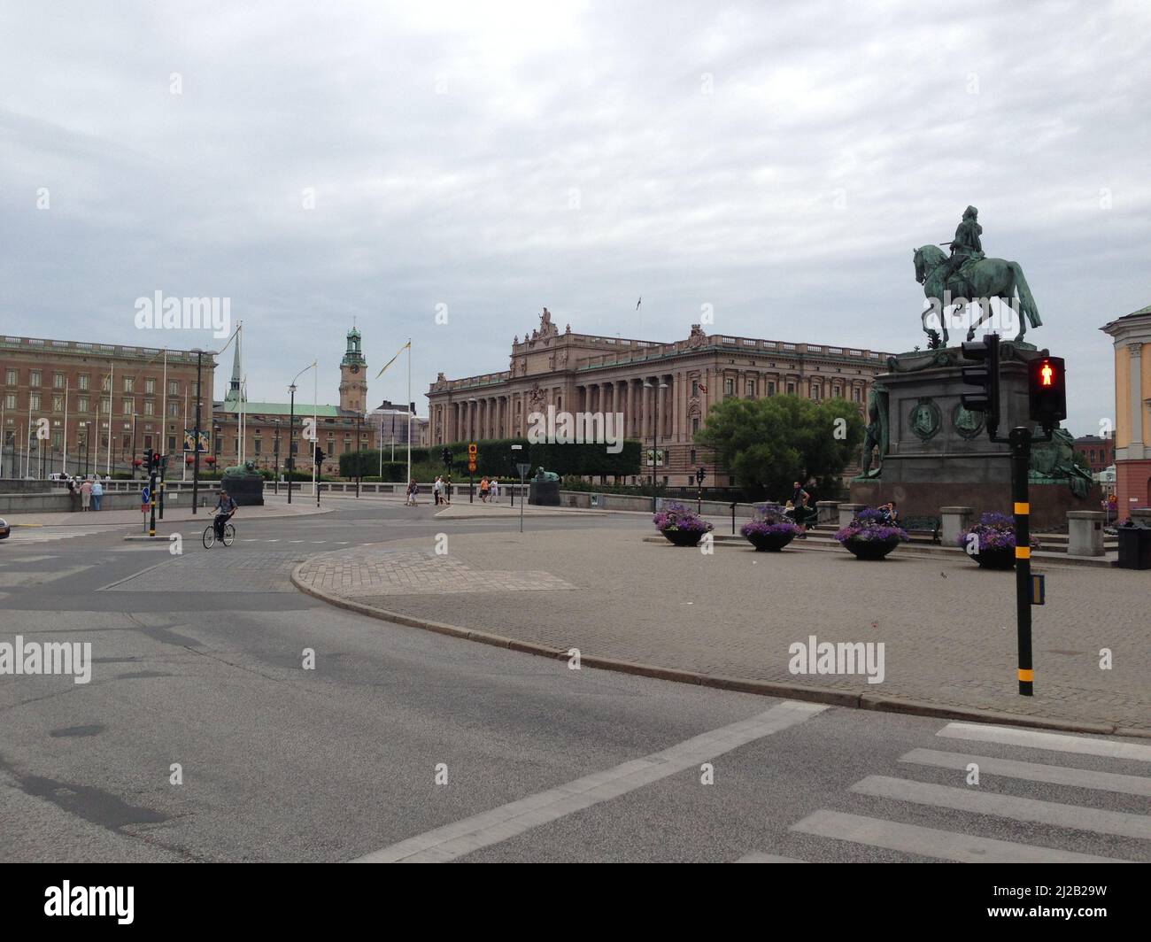 Statue du roi Gustav II Adolf. À la place Gustav Adolf Banque D'Images