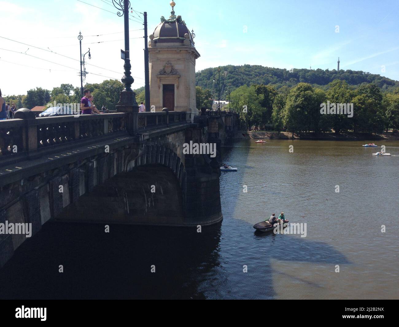 Pont Charles, pont médiéval de Prague, République tchèque Banque D'Images