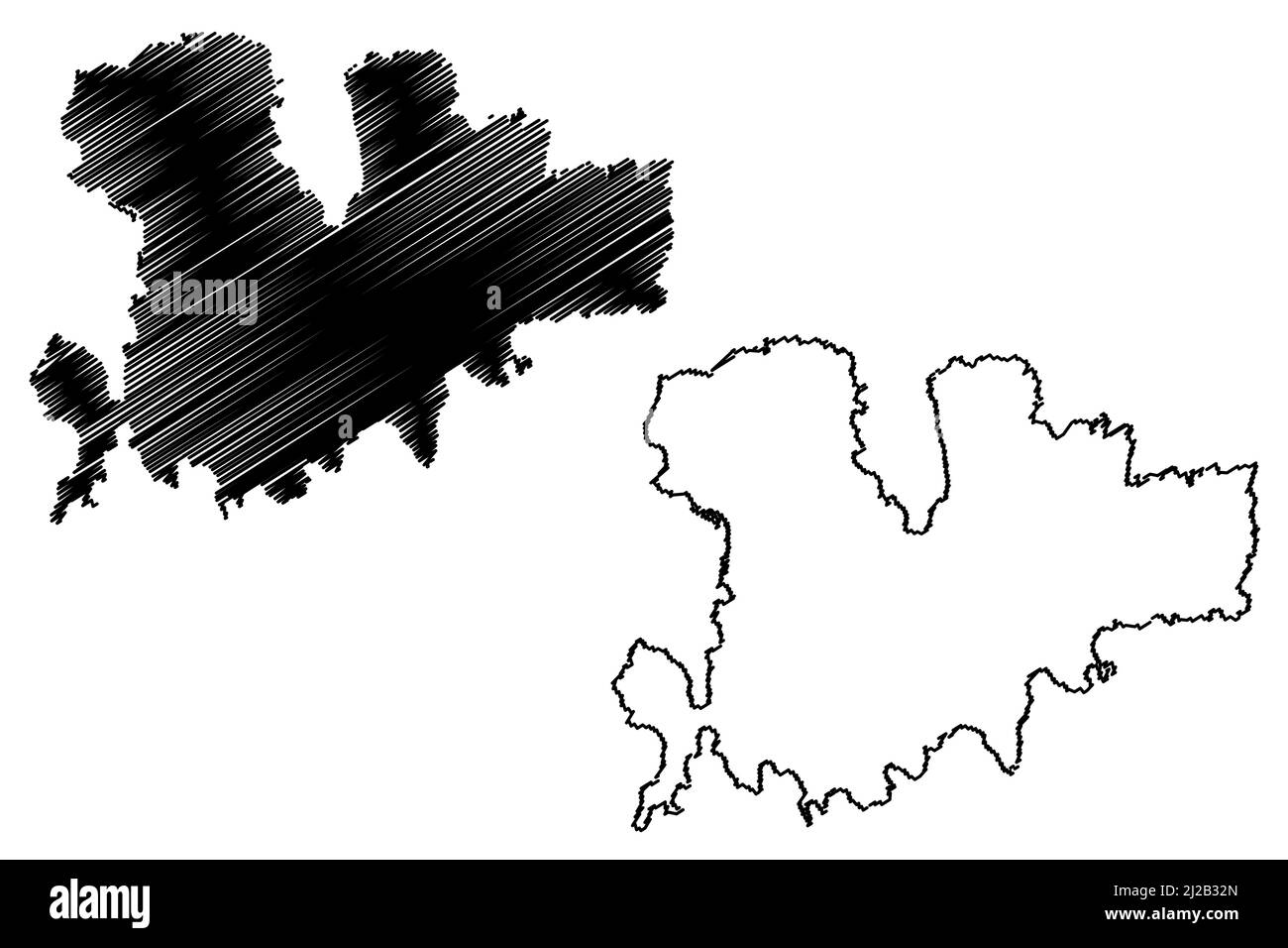 Île de Mykonos (République hellénique, Grèce) carte illustration vectorielle, scribble esquisse carte Mykines Illustration de Vecteur