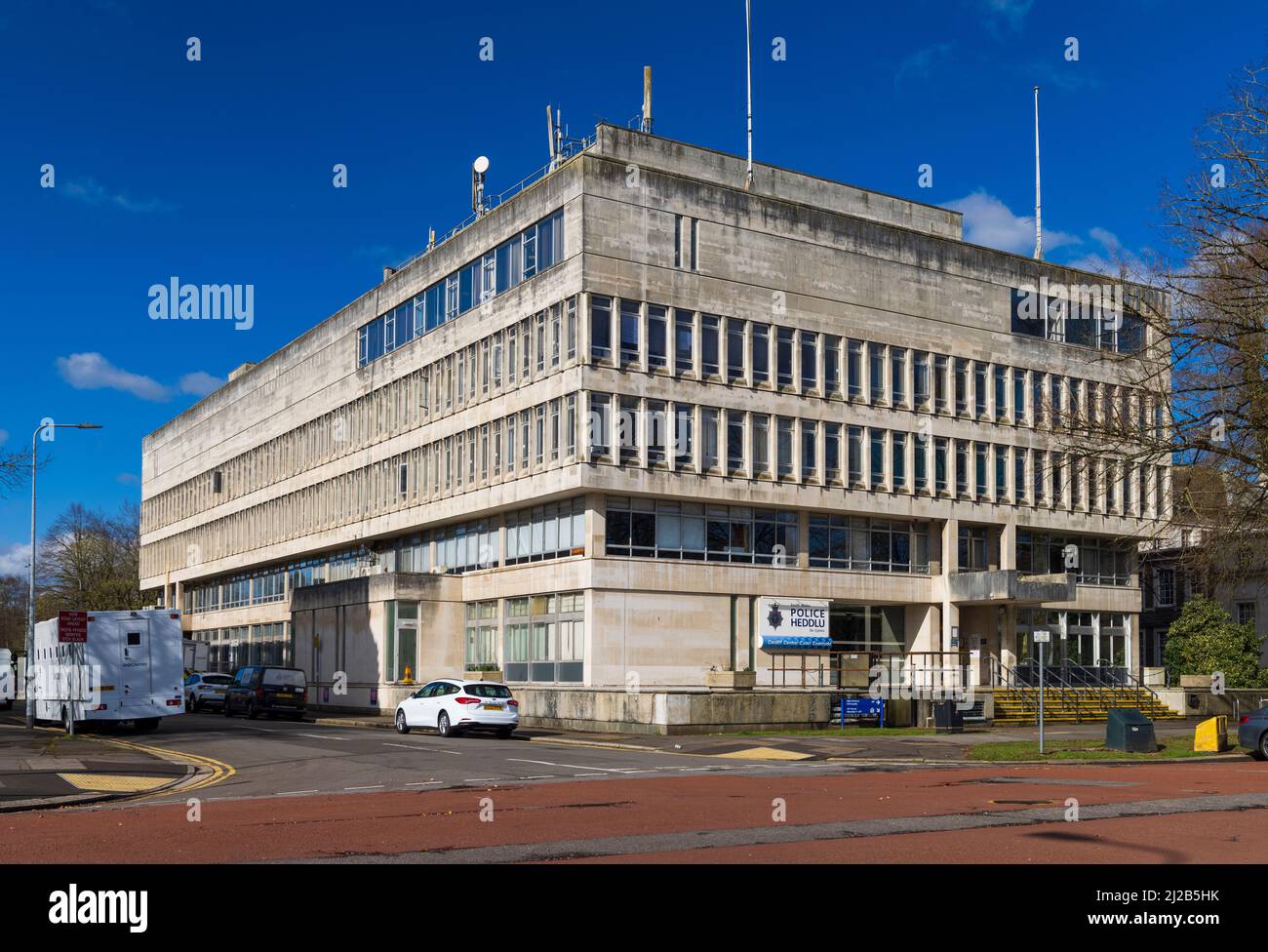 Gare centrale de Cardiff, Cathays Park, Cardiff Banque D'Images