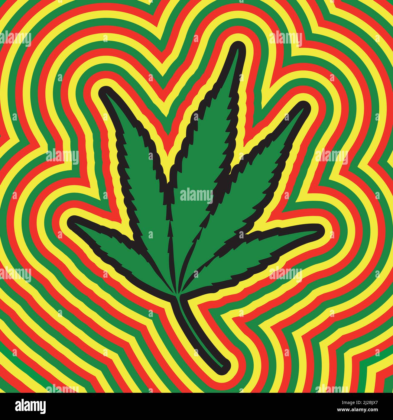 Feuille de marijuana, illustration vectorielle. Illustration de Vecteur