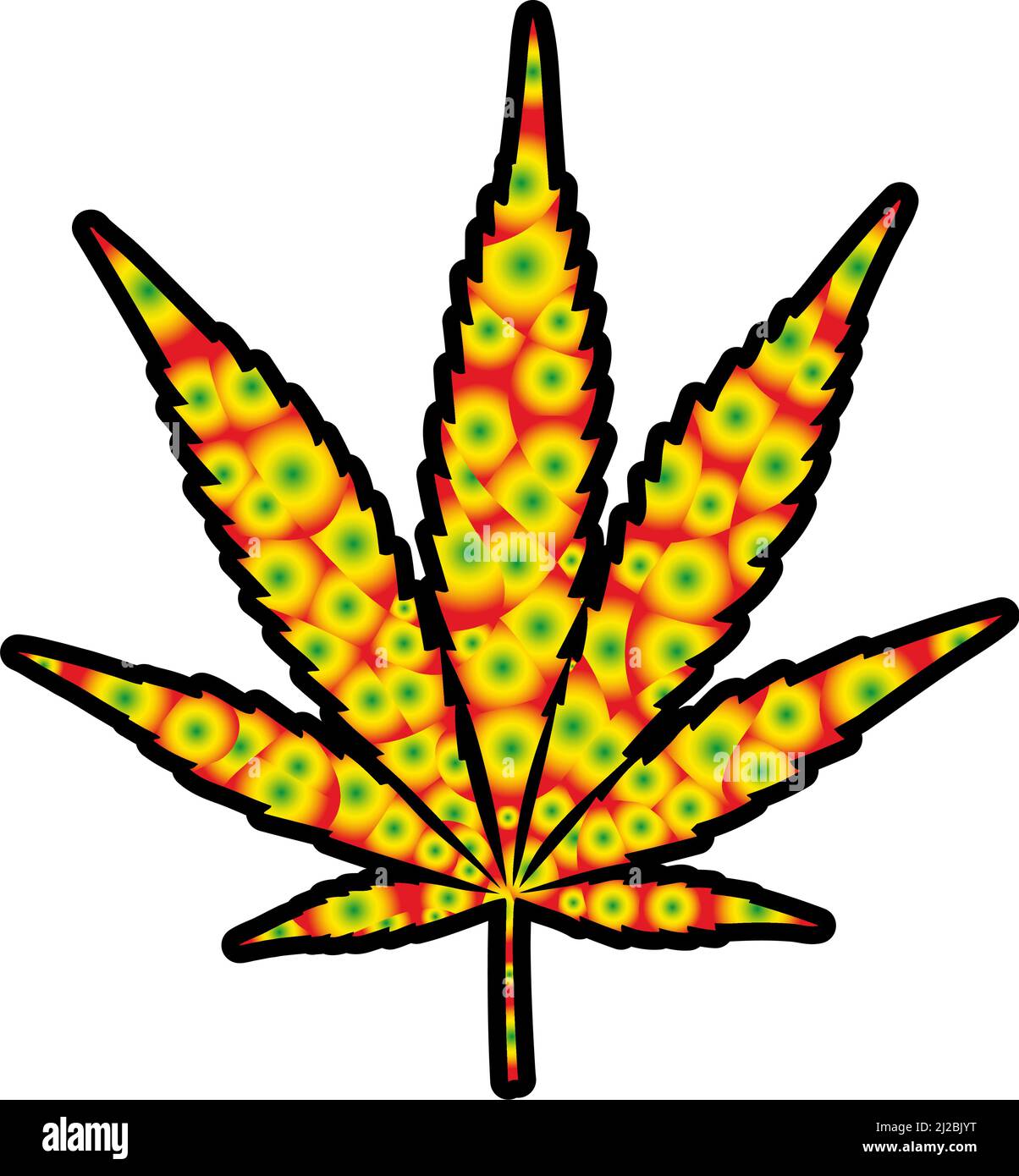 Feuille de marijuana, illustration vectorielle. Illustration de Vecteur