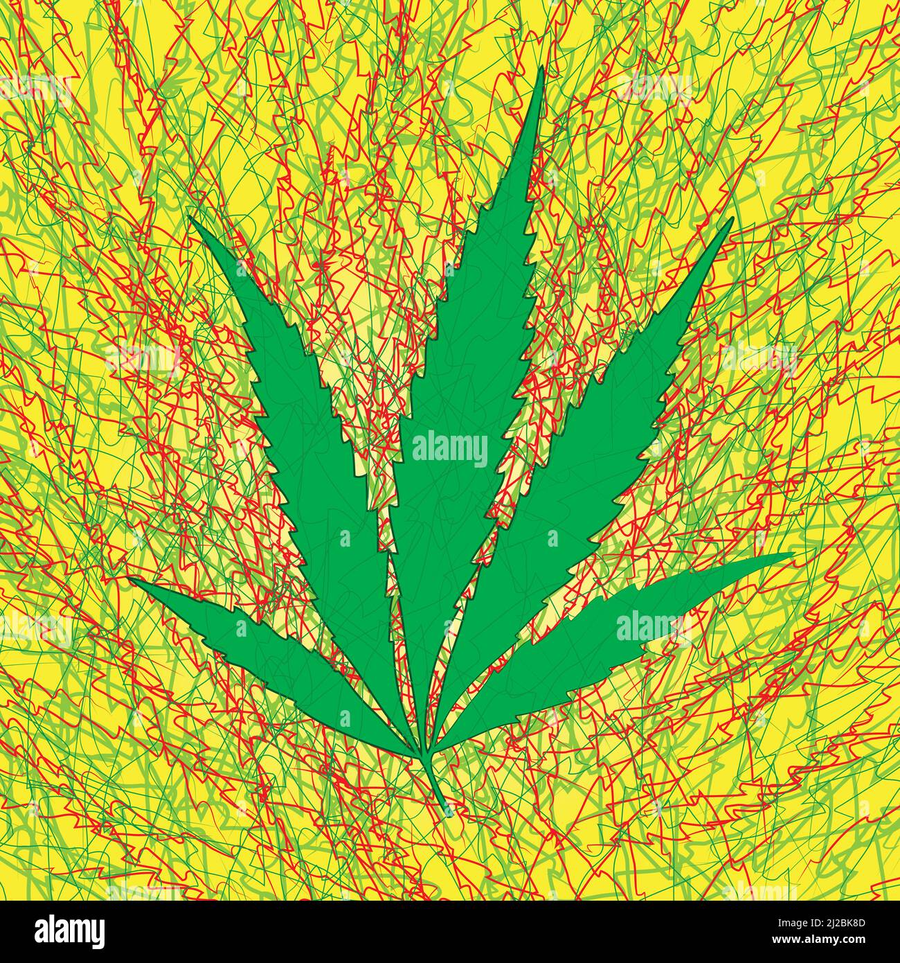 Feuille de marijuana, illustration vectorielle. Illustration de Vecteur