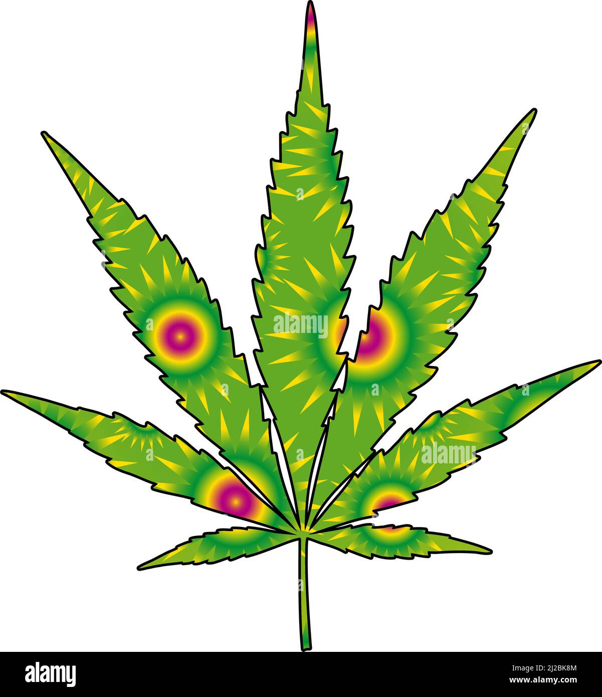 Feuille de marijuana, illustration vectorielle. Illustration de Vecteur