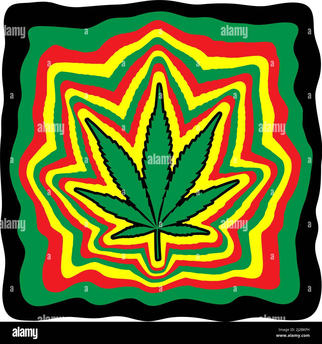 Feuille de marijuana, illustration vectorielle. Illustration de Vecteur