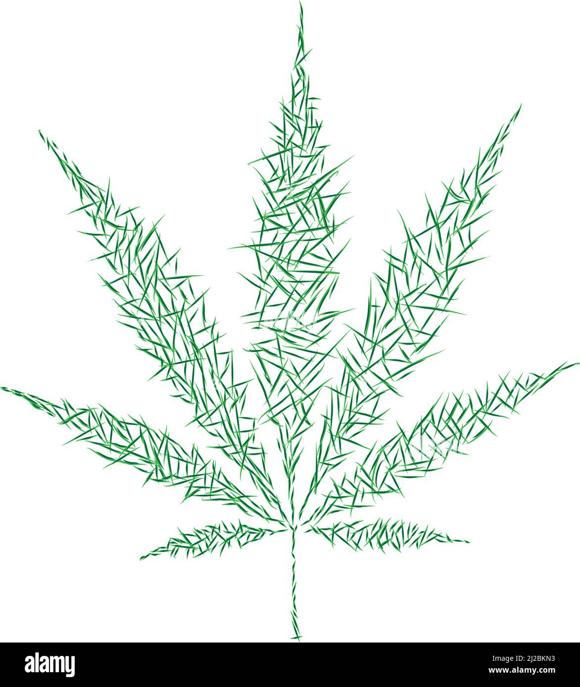 Feuille de marijuana, illustration vectorielle. Illustration de Vecteur
