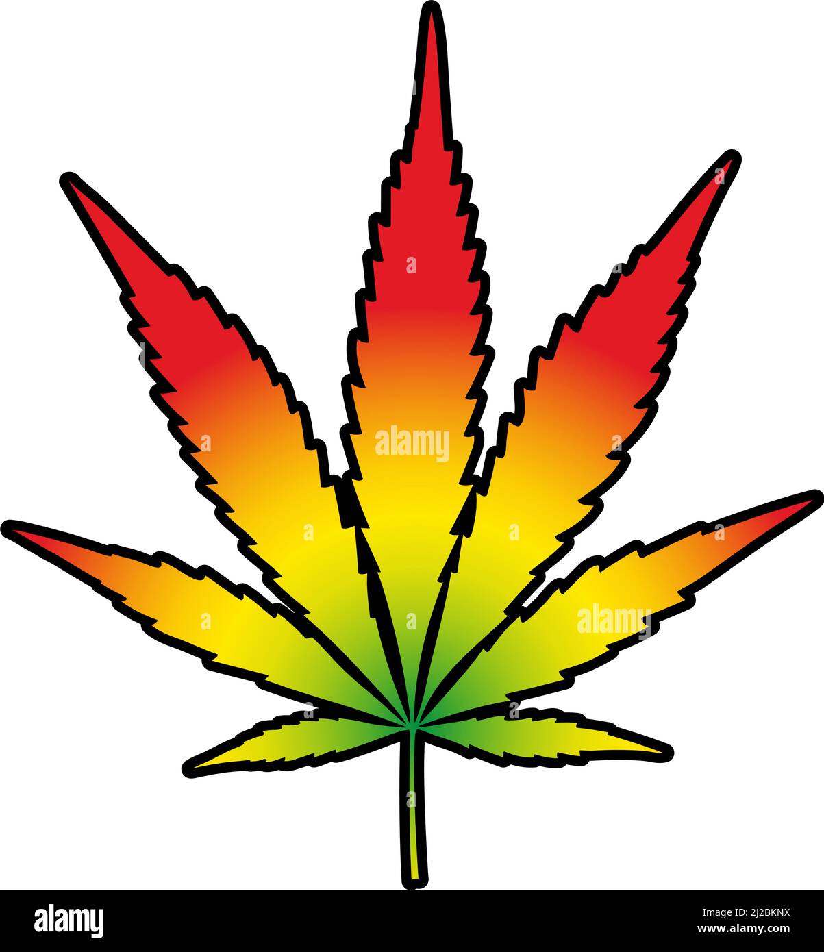 Feuille de marijuana, illustration vectorielle. Illustration de Vecteur