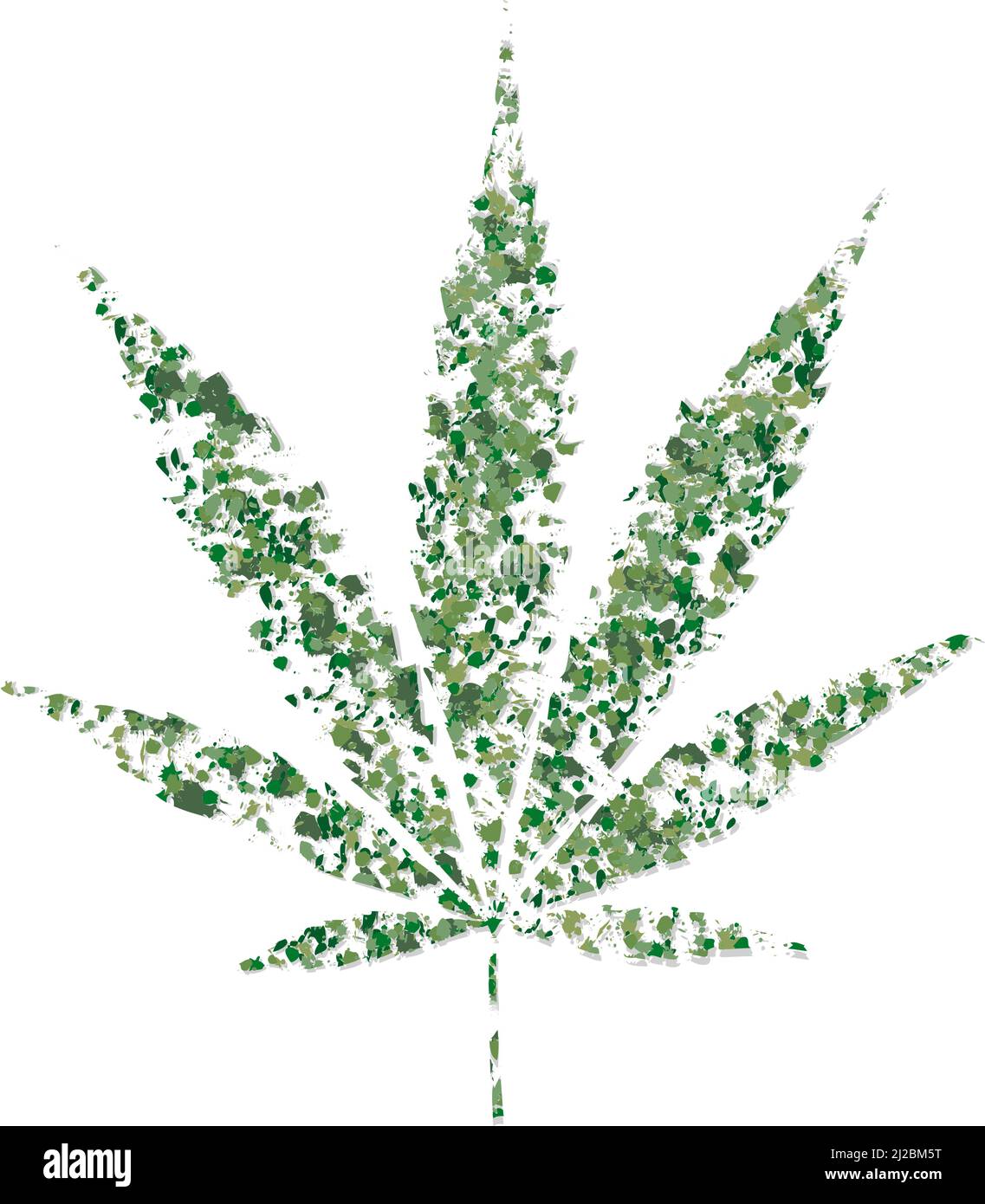 Feuille de marijuana, illustration vectorielle. Illustration de Vecteur