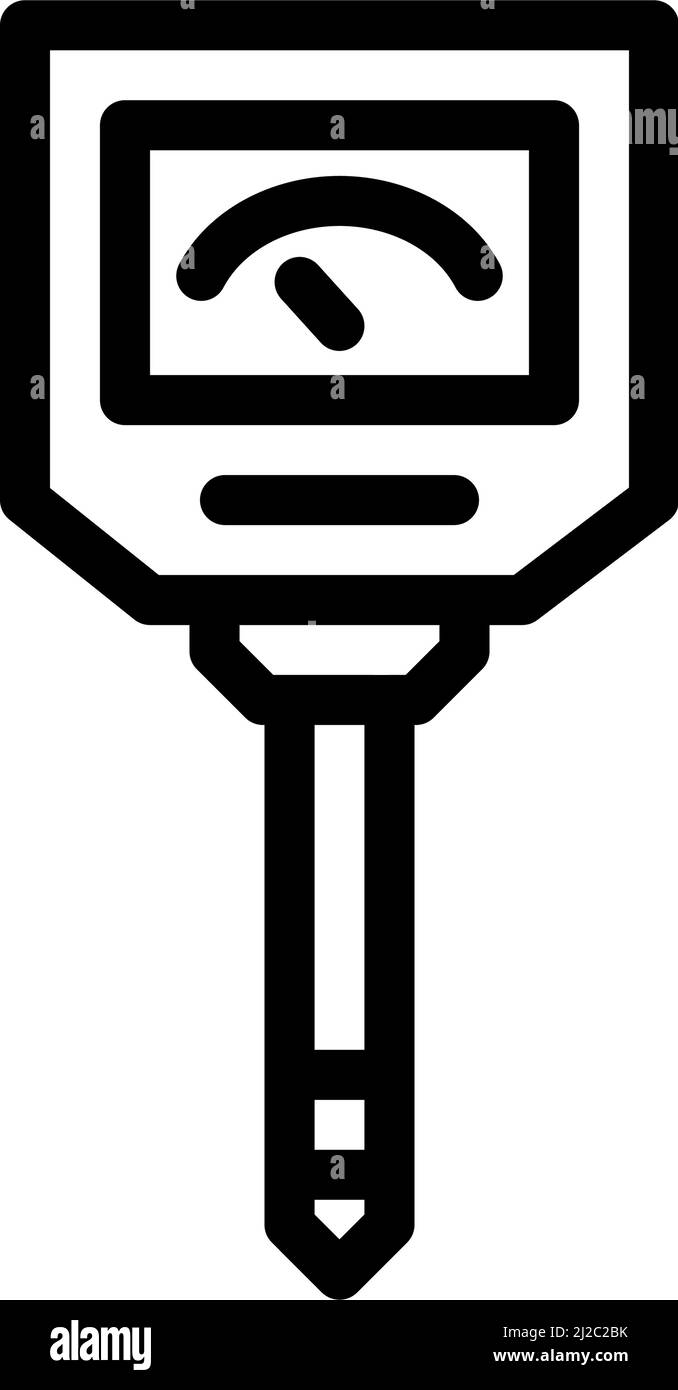 illustration vectorielle de l'icône de la ligne de l'hygromètre Illustration de Vecteur