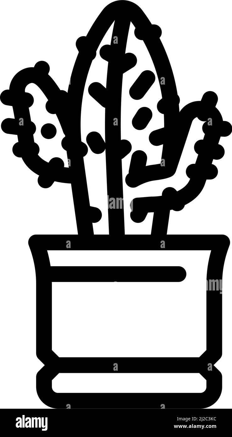 illustration du vecteur de la ligne euphorbia acrurensis Illustration de Vecteur