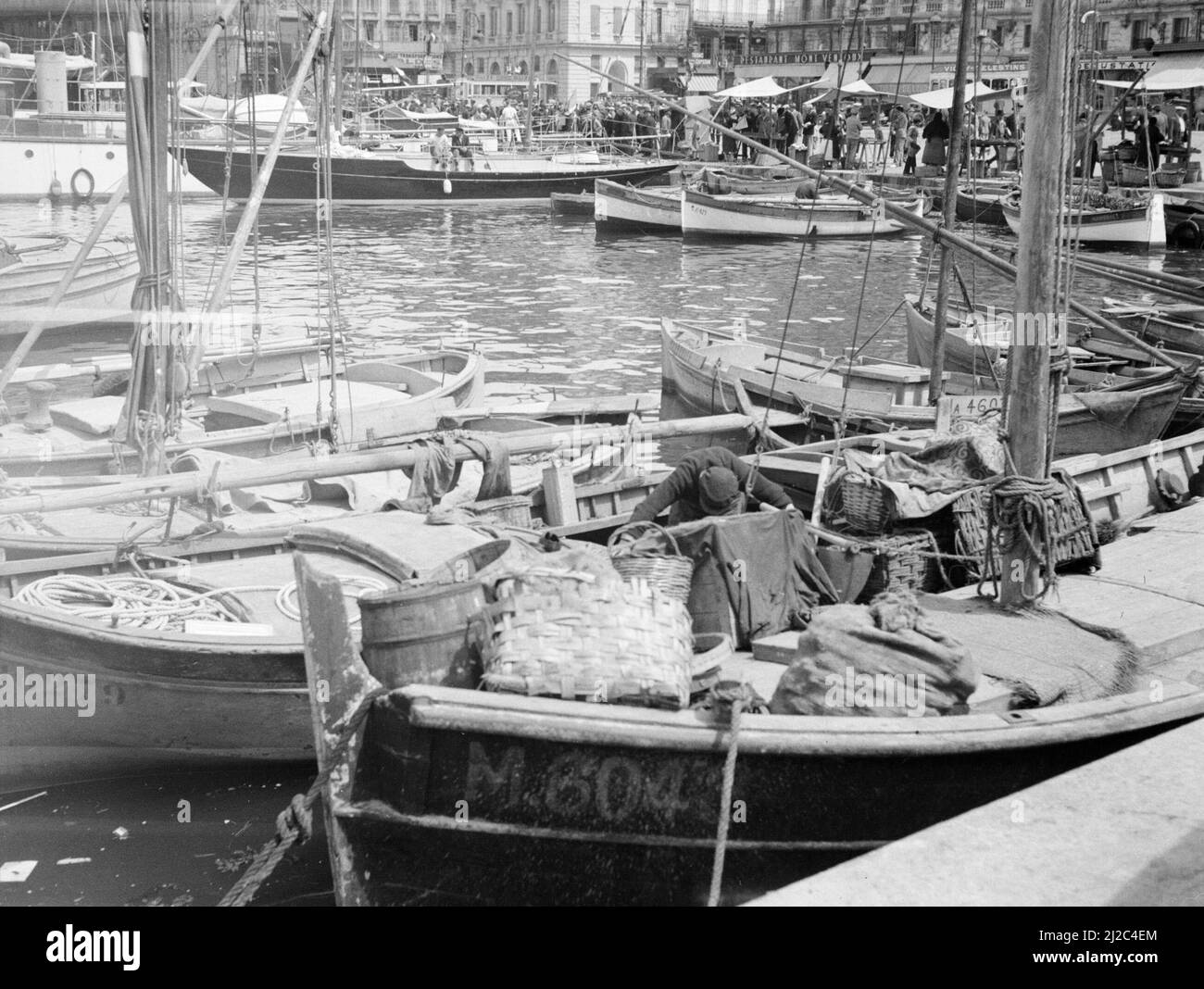 Le Port de Marseille ca: 1935 Banque D'Images