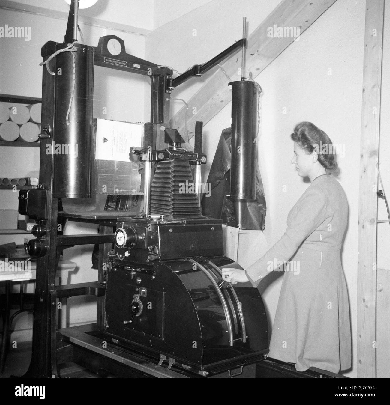 Caméra microfilm Kontophot ca: Mai 1946 Banque D'Images
