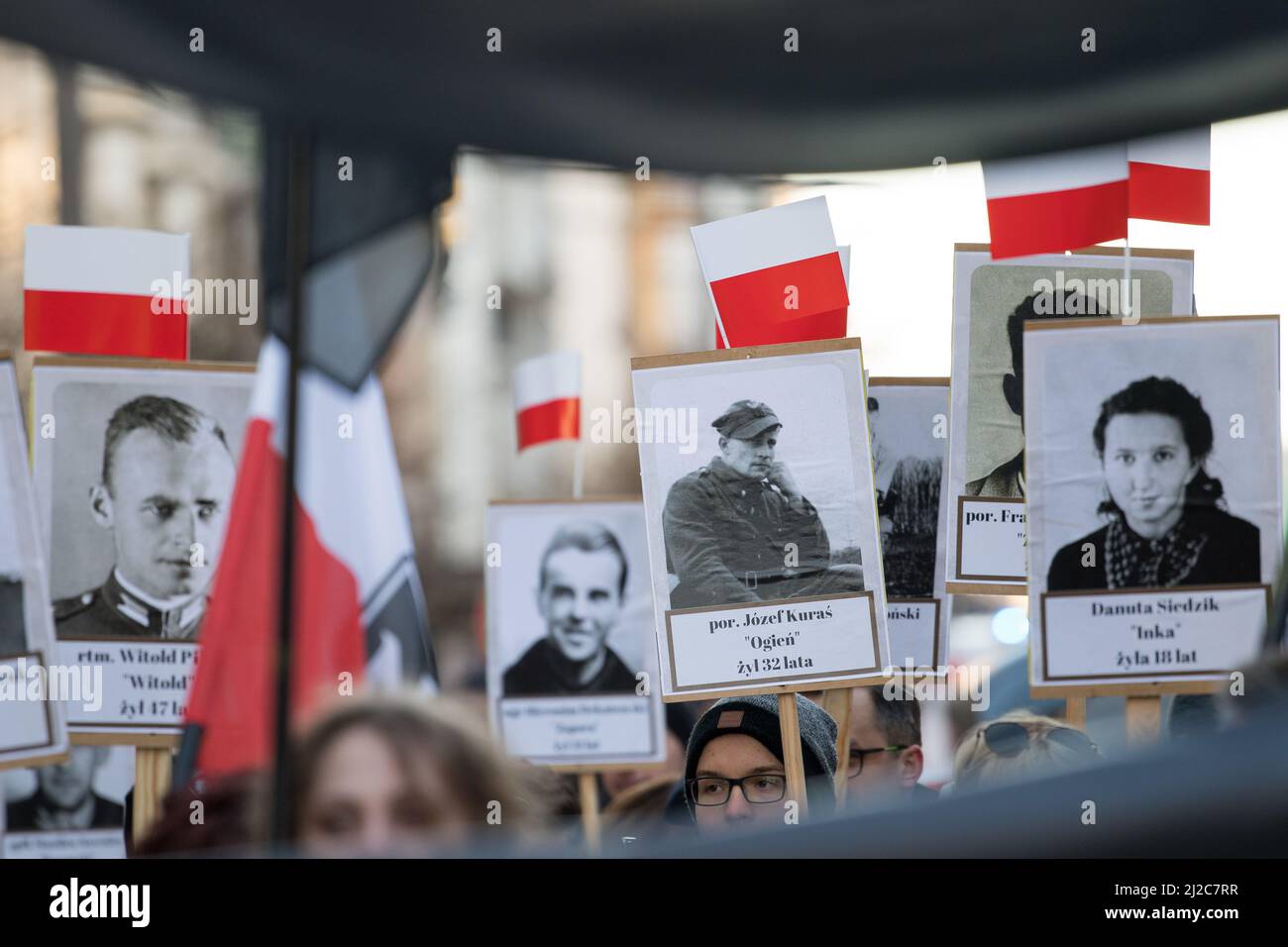 Journée nationale de commémoration des soldats maudits à Gdansk, Pologne © Wojciech Strozyk / photo de stock d'Alamy Banque D'Images