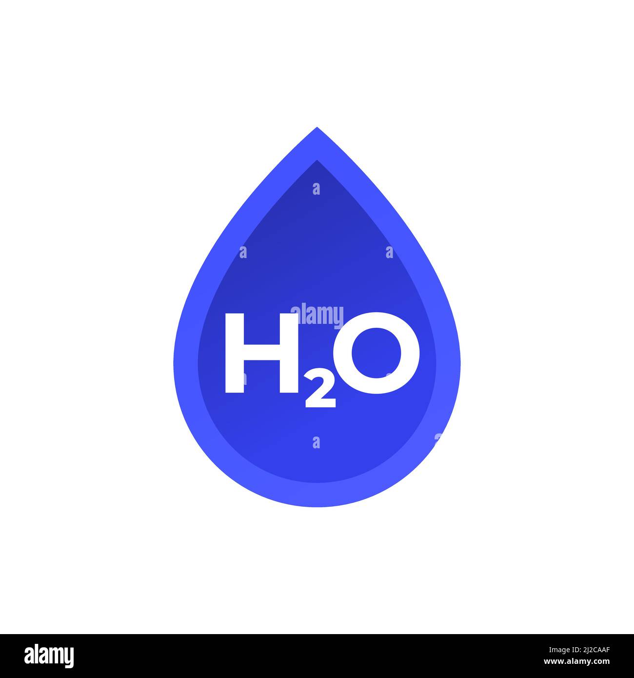 icône h2o avec goutte d'eau, illustration vectorielle Illustration de Vecteur