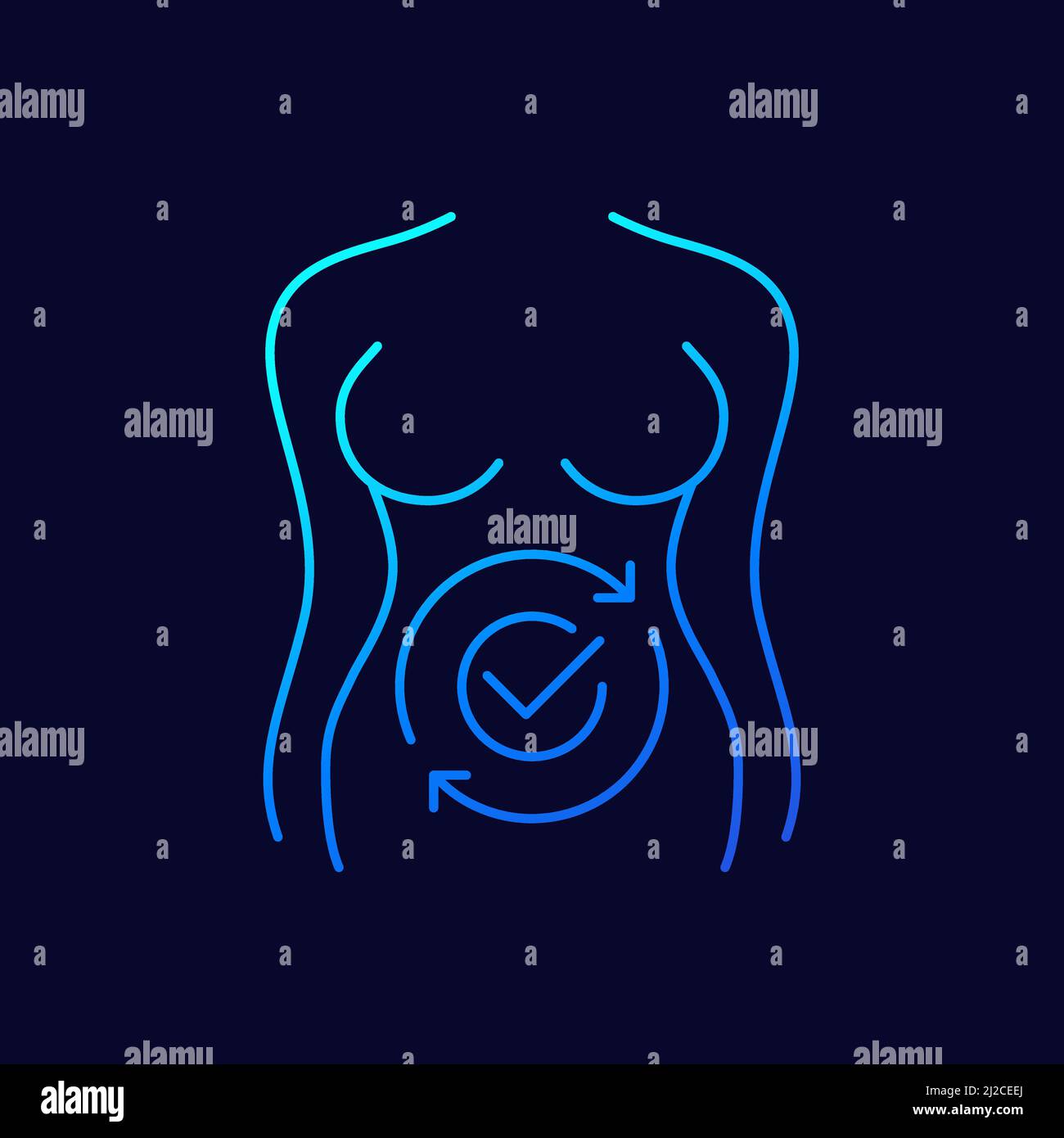 Icône de la ligne du métabolisme à l'obscurité Illustration de Vecteur